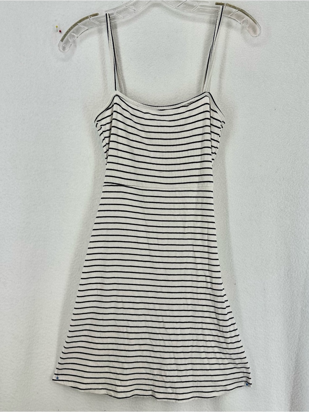 Bershka BSK Girl‎ Ribbed Striped Mini Dress White Black Women’s XS